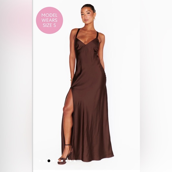 Show Me Your MuMu Brown Maxi Dress - Picture 3 of 4